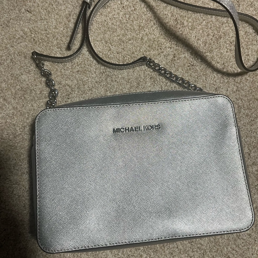 Michael Kors Silver Crossbody Bag
